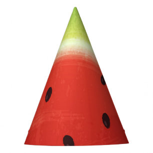 Chapeaux De Fètes Tranche de pastèque géante à l'aquarelle mignonne