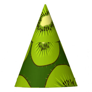 Chapeaux De Fètes Tranches de fruits Kiwi : vert foncé.