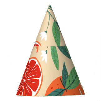 Chapeaux De Fètes Tranches de pamplemousse, motif moderne sans soudu