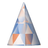 Chapeaux De Fètes Triangles bleus doux (Dos)