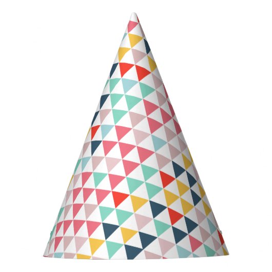Chapeaux De Fètes Triangles de couleur de cirque (Devant)