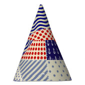 Chapeaux De Fètes Triangles De Patchwork Rétro Style Nautique (Droite)