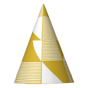 Chapeaux De Fètes Triangles Jaunes : Motif Linéaire Sans Seamless.