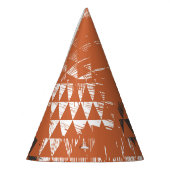 Chapeaux De Fètes Triangles sans joint : Arrière - plan orange (Gauche)