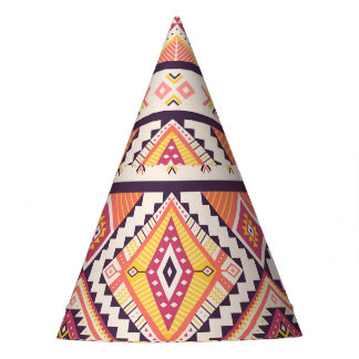 Chapeaux De Fètes Tribal Aztec rayé Arrière - plan sans couture