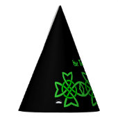 Chapeaux De Fètes Trois noeuds irlandais celtiques entremêlés vert b (Gauche)