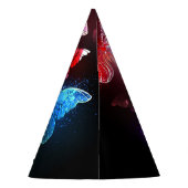 Chapeaux De Fètes Trois papillons brillants sur l'arrière - plan de  (Dos)