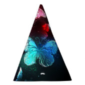 Chapeaux De Fètes Trois papillons brillants sur l'arrière - plan de  (Droite)