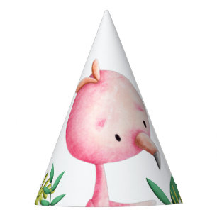 Chapeaux De Fètes Tropical Flamant rose mignon