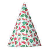Chapeaux De Fètes Tropical Summer Rouge & Vert motif pastèque (Dos)
