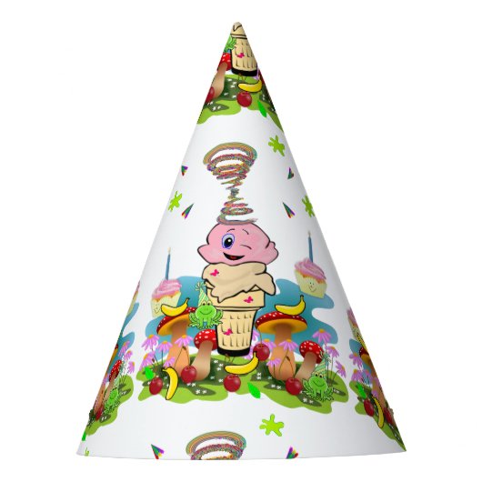 Chapeaux De Fètes Twin Cupcakes Happy Birthday Paper (Devant)