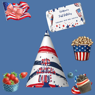 Chapeaux De Fètes Un Américain Dude 4 Juillet Rouge Blanc Bleu Anniv