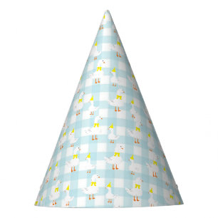 Chapeaux De Fètes Un anniversaire de 1 an de l'oie Gingham folle
