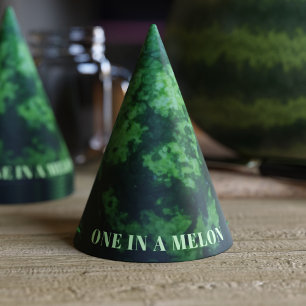 Chapeaux De Fètes Un dans un Melon Green Watermelon Fruit Anniversai