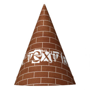 Chapeaux De Fètes Un mur en brique - Ajoutez votre texte spécial / m