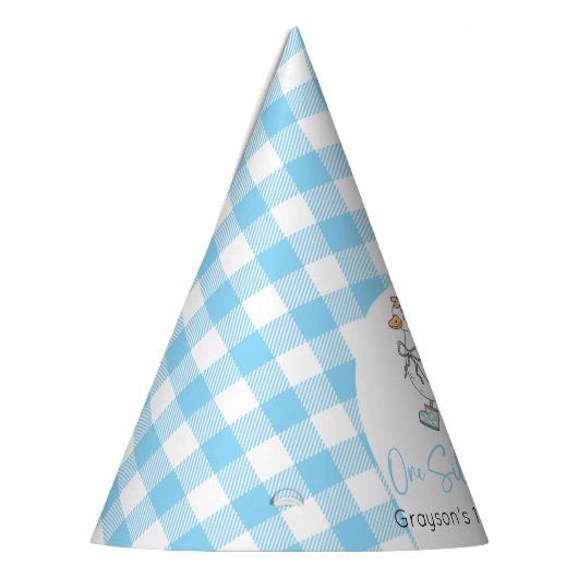 Chapeaux De Fètes Un Silly Goose Blue 1er Anniversaire (Gauche)