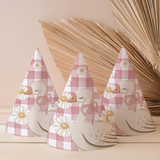 Chapeaux De Fètes Une fille d'oie sotte Cottagecore rose