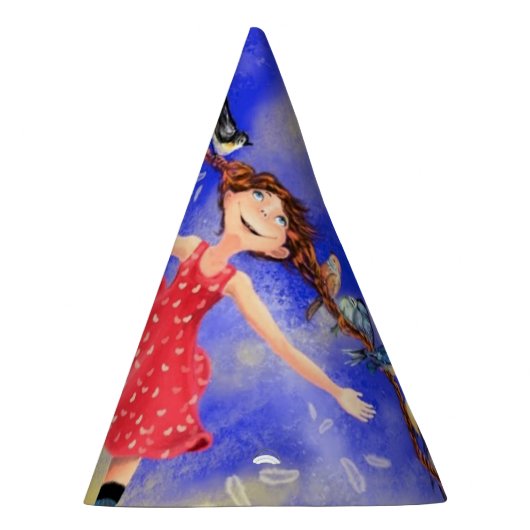 Chapeaux De Fètes Une joyeuse fille aux oiseaux (Droite)