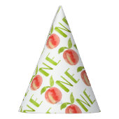 Chapeaux De Fètes Une Pêche Aquarelle 1ère Fille d'anniversaire (Gauche)