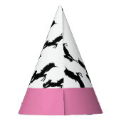 Chapeaux De Fètes Unicorn Joyeux Casquette du parti rose (Dos)