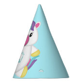 Chapeaux De Fètes Unicorne fête d'anniversaire Turquoise (Droite)