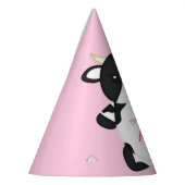 Chapeaux De Fètes Vache fête d'anniversaire rose (Gauche)