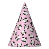 Chapeaux De Fètes Vache fête d'anniversaire rose (Gauche)