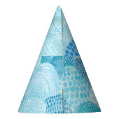Chapeaux De Fètes Vagues, baleine, texture bleu enfantine (Dos)