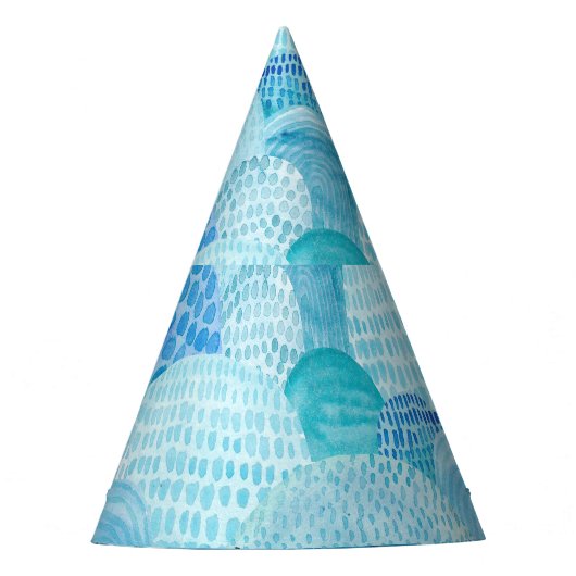 Chapeaux De Fètes Vagues, baleine, texture bleu enfantine (Devant)