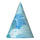 Chapeaux De Fètes Vagues, baleine, texture bleu enfantine (Gauche)