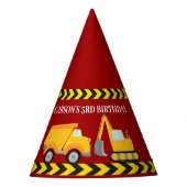 Chapeaux De Fètes Véhicule de construction rouge sur mesure garçons  (Devant)