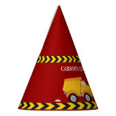 Chapeaux De Fètes Véhicule de construction rouge sur mesure garçons  (Gauche)