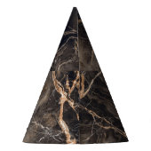 Chapeaux De Fètes Veines dorées en marbre foncé Brown (Dos)