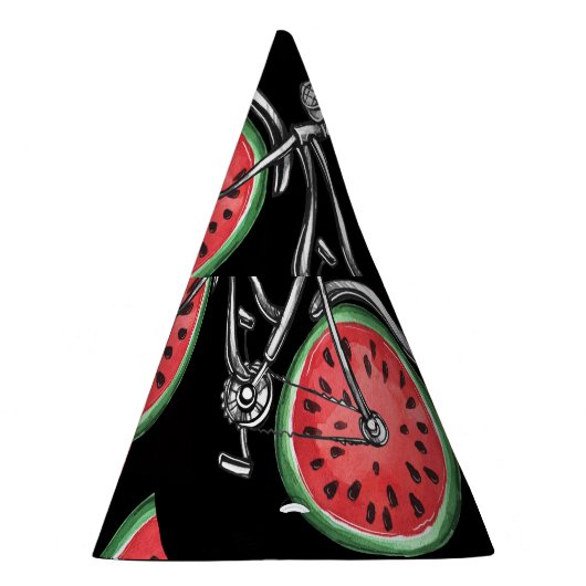 Chapeaux De Fètes Vélos à roue de pastèque, motif d'été. (Droite)
