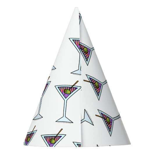 CHAPEAUX DE FÈTES VERRE DE MARTINI (Dos)