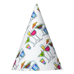 CHAPEAUX DE FÈTES VERRES DE COCKTAIL