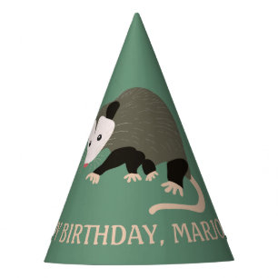Chapeaux De Fètes Vert clair mignon d'illustration d'opossum