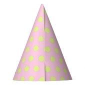 Chapeaux De Fètes Vert rose pois (Dos)