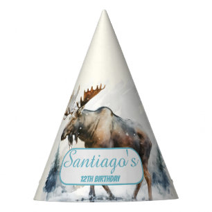 Chapeaux De Fètes Vibes d'hiver Moose - Casquette de fête d'annivers