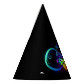 Chapeaux De Fètes Vibrant infinity with rainbow butterfly on black (Gauche)