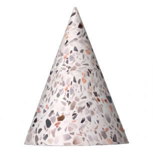 Chapeaux De Fètes Vieille texture terrazzo, motif d'hamper.