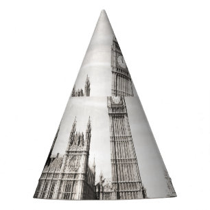 Chapeaux De Fètes Vieux Londres, noir et blanc.