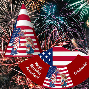 Chapeaux De Fètes Vintage célèbre le drapeau américain et Casquette
