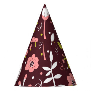 Chapeaux De Fètes Vintage Doodle Floral sans couture Motif