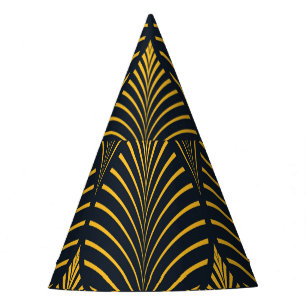 Chapeaux De Fètes Vintage orange néon : feuilles ornés.
