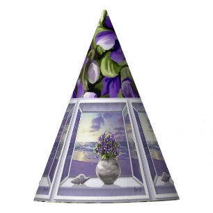 Chapeaux De Fètes Violettes dans un bocal de lune Casquette du parti