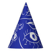 Chapeaux De Fètes Visage de beauté : dessin à une ligne. (Gauche)