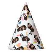 Chapeaux De Fètes Visage personnalisé 20e 30e 40e 50e anniversaire (Dos)