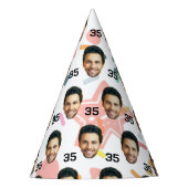 Chapeaux De Fètes Visage personnalisé 30e 40e 50e 60e anniversaire (Devant)