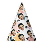 Chapeaux De Fètes Visage personnalisé 30e 40e 50e 60e anniversaire (Gauche)